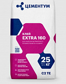 Клей для керамогранита EXTRA 160 (C2TЕ) 25 кг ЦЕМЕНТУМ 