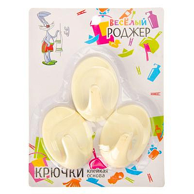 Крючки самоклеющиеся на блистере Веселый Роджер 3 шт WF-201-1 440-022