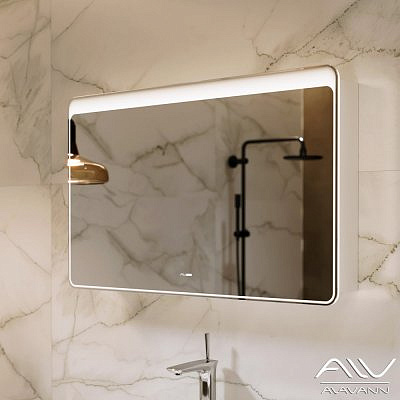 Шкаф зеркальный Alavann Laurel 100 белый