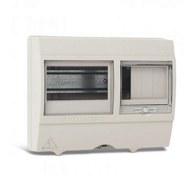 Корпус для автоматического выключателя.4 мод.и счет с установкой на рейку наруж КШН6Р-11/У1