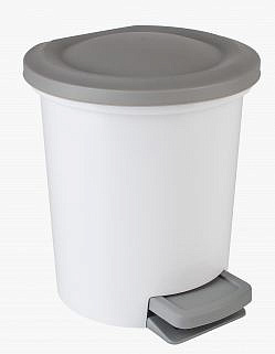 Контейнер для мусора 6л Вог Ориджинал с педалью белый SV4046БЛ-2PS