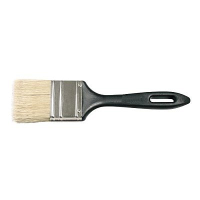 Кисть плоск"KRAFOR"натуральная щетина пластиковая ручка №1(25мм) 49204