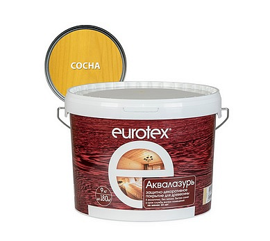 Пропитка Аквалазурь EUROTEX Сосна 9 кг 