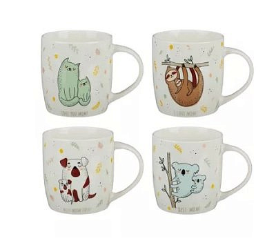 Кружка Веселые истории MILLIMI  340мл, фарфор, Веселые истории MILLIMI   4 дизайна 806-062