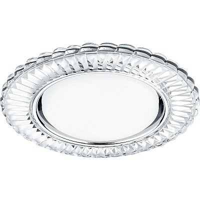 Светильник точечный Feron CD4044 прозрачный хром  c LED подсветкой GX53
