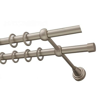 Карниз Ø16 мм двойной 2,4 м сатин 500