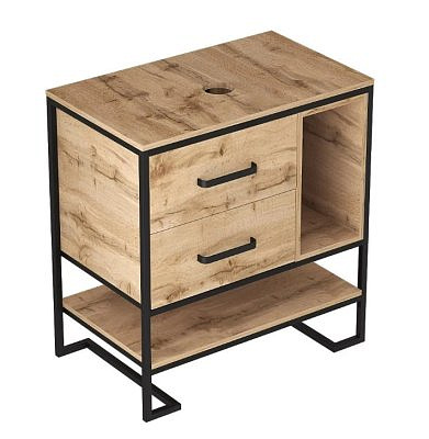 Тумба Grunge Loft 80Н 2 ящика/2п Дуб Вотан