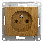 Механизм розетки 1-м без заземления дерево дуб SchE GLS000541