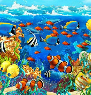 Фотообои Б1-070 Подводный мир 300*270