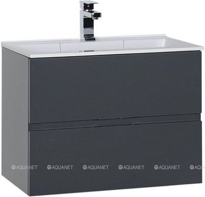 Тумба Aquanet Алвита 70 цвет серый антрацит без умывальника