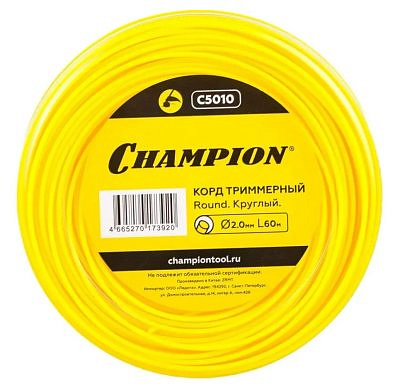 Корд трим.CHAMPION Round 2.0мм* 60м (круглый) C5010