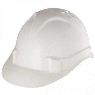 Каска защ. из ударопрочной пластмассы (белая)