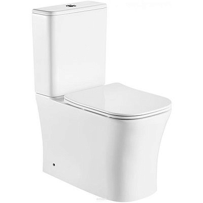 Унитаз-компакт Cerutti MARMOLADA 1218А безободковый, крышка с микролифтом (620*365*820)