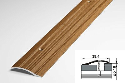 Профиль разноуровневый ПР02 орех 39,4*1350
