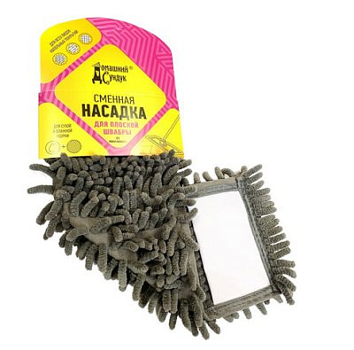 Сменная насадка для плоской швабры из микрофибры HEAVY (вермишель) ДС
