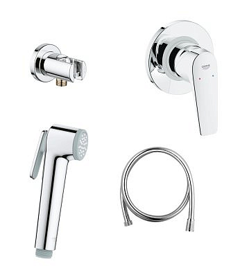 Смеситель для биде GROHE 124900 Bau Flow 4в1 гигиенический душ встройка хром