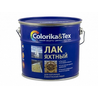 Лак Colorika&Tex яхтный для наруж. и внутр.работ,матовый 2,7л