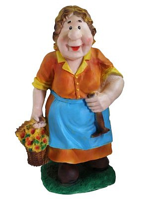 Садовая фигура Дачница большая полистоун