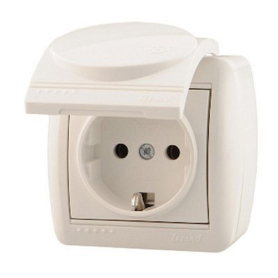 Розетка 710-0200-123 о/п розетка с/з керам. бел.