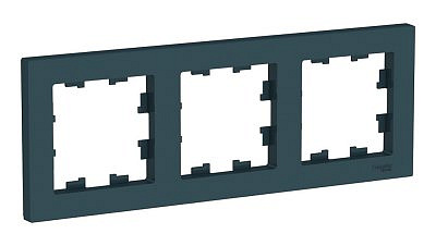 Рамка 3 поста Schneider Electric ATLASDESIGN, изумруд ATN000803