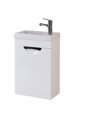 Тумба подвесная Оника Комо 40.01 белая с раковиной Como 40