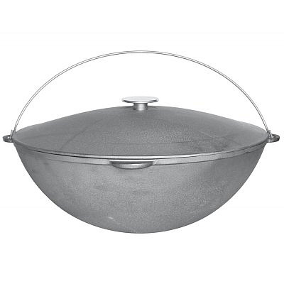 Казан походный татарский с крышкой 8,0л чугунный "Туризм" Биол