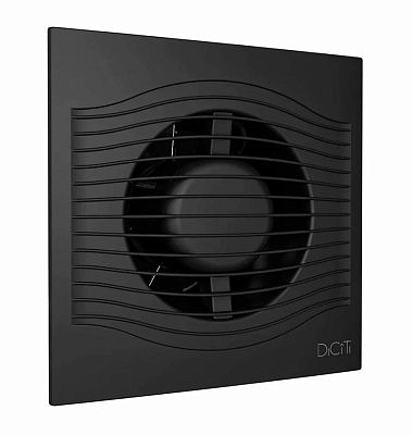 Вентилятор осевой вытяжной с обратным клапаном SLIM 4C matt black D100 