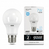 Лампа Gauss LED 23237 А A60 EL 7W/6500 E27 220V