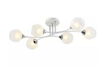 Люстра  23800-6 WH+CR, 6xE27/60W  Bajo (84*37.5*24.5)