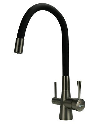 Смеситель для кухни Lemark LM3075 GM с подключением к фильтру с питьевой водой,графит 