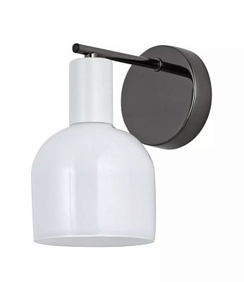 Бра 9110-1W  Decoroso PBK+WH 1х E14/40W (16*11*19)