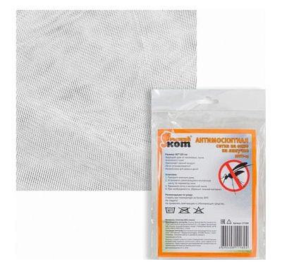 Сетка антимоскитная на окно MWN-03 на липучке, 80*120см