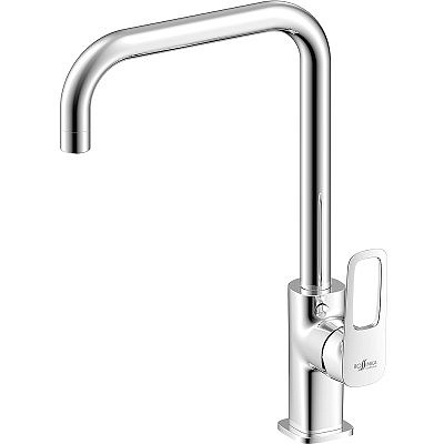 Смеситель  для кухни ROSSINKA RS46-23 однорычажный с высоким поворотным изливом  хром 