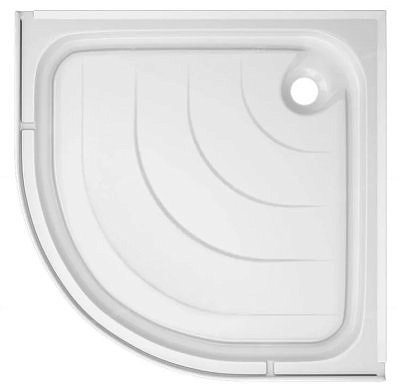 Поддон низкий полукруглый ERLIT 90*90*17 стеклоровинг ABS в сборе AB9017D - 1