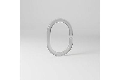 Набор колец для шторы в ванную комнату, Transparent, IDDIS, RID012P (12 шт в упаковке)