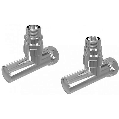 Вентиль запорный угловой 3/4*1/2 г/ш хром (пара)