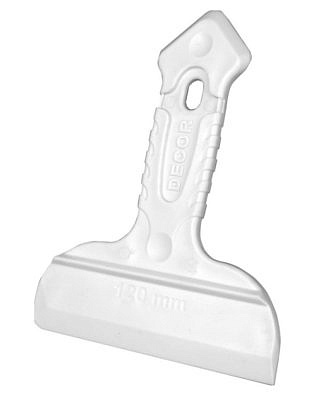 Шпатель DECOR 120мм двусторонний, резиновая ручка 308-1120