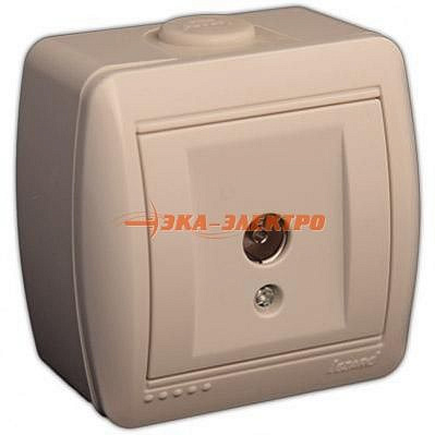Розетка 710-0300-129(130) о/п розетка 1-ая ТВ крем керам