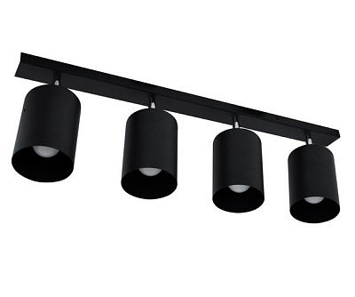Светильник потолочный ЭЛЕТЕХ Спот 01-4х60 513 черный матовый/ черный