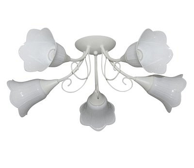 Светильник потолочный ЭЛЕТЕХ Веста 151 белый  (плафон П0471) 01-5х60-119 Е27 