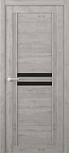 Дверь межкомнатная ALBERO Каролина Soft Touch графит ПО*600 стекло  черное