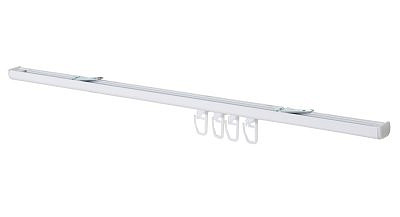 Карниз Алюминиевый БРИЗ Белый 1-рядный U- профиль облегч.алюм. 1,6м