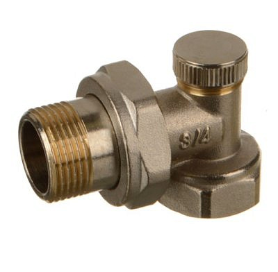 Клапан для радиатора угловой 3/4 запорный   33956