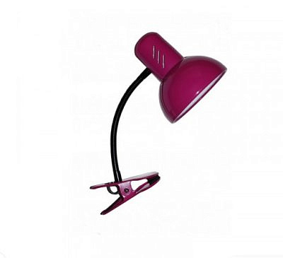 Настольный светильник 2077 С на прищепке Е27 малиновый