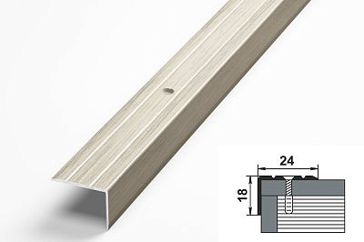 Профиль угловой ПУ03 клён белёный 24*18*1350