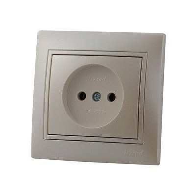 Розетка 701-3030-121 1-гн керамика б/з жемч.белый перлам.