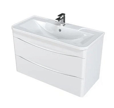 Тумба подвесная BRAVO 80 с рак Adel 80 литьевой мрамор