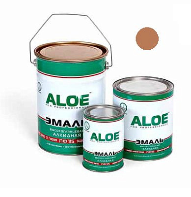 Эмаль ALOE ПФ-115 Коричневая 0,8кг