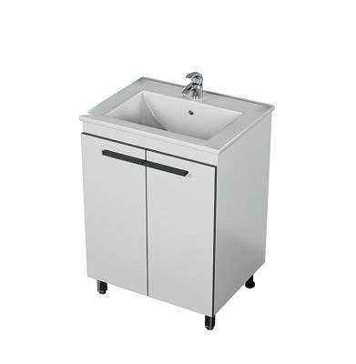 Тумба напольная MIRSANT  Vector 60 с раковиной Next 60