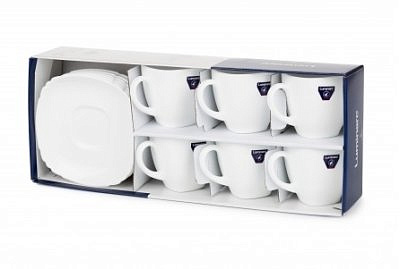 Чайный набор Luminarc BASIC WHITE Q5853 белый, 220мл, 12 предметов